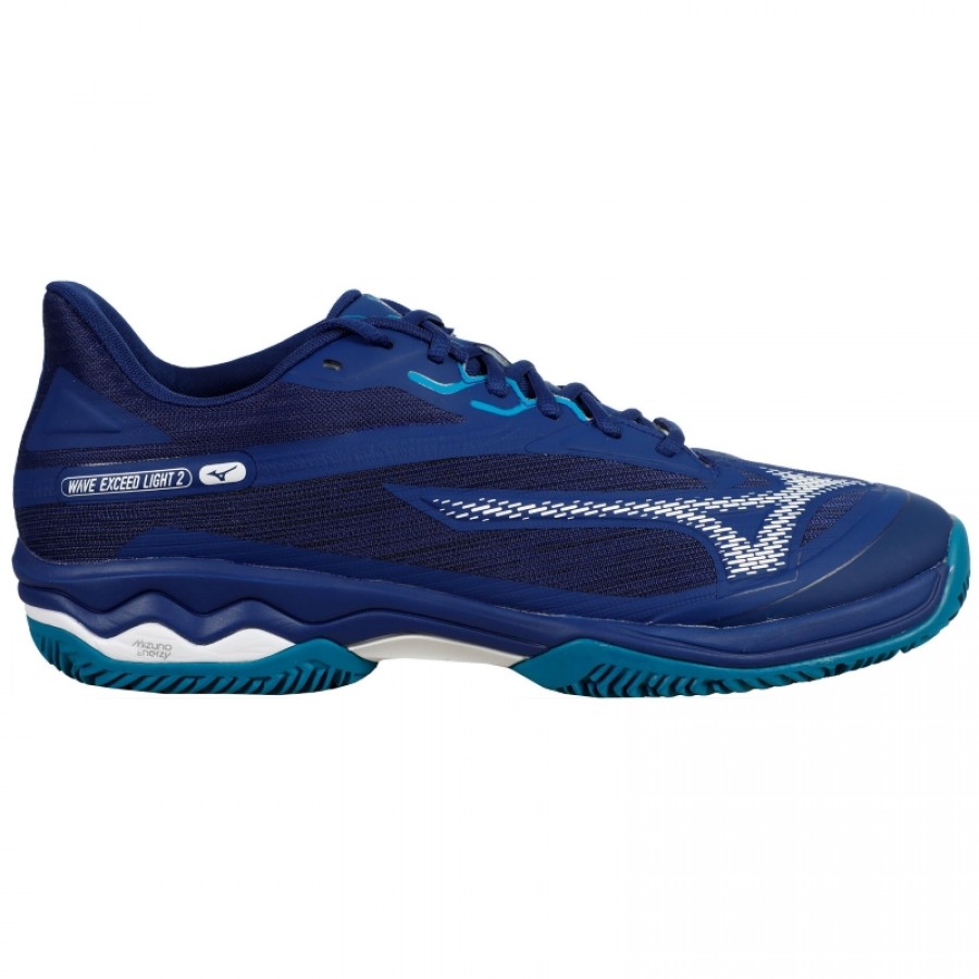 Mizuno Wave Exceed Light 2 terre battue bleu fonce blanc baskets  Offre - Pas cher