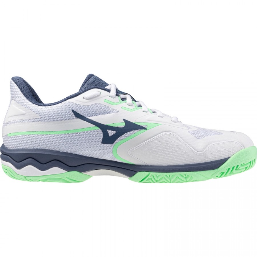 Mizuno Wave Exceed Light 2 terre battue Blanc Vert Bleu Sneakers  Offre - Pas cher