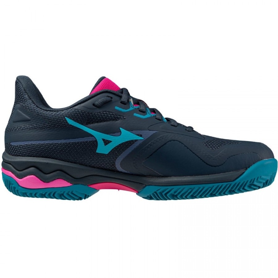 Baskets Femme Mizuno Wave Exceed Light 2 Padel Bleu Marine Fuchsia  Offre - Pas cher