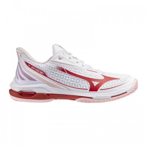 Tênis femininos Mizuno Wave Exceed Tour 7 Clay White Red