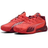Baskets Puma Nova Elite Rouge Bordeaux Blanc  Offre - Pas cher