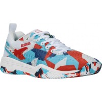 Salming Rebel Camo Branco Vermelho Sapatilhas Azuis  Oferta + Barato
