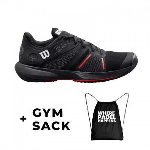 Zapatillas Wilson  Bela Pro Negro Rojo Amapola Zapatillas Wilson  Bela Pro Negro Rojo Amapola