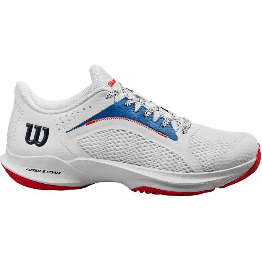 Chaussures Femme Wilson Hurakn 2.0 Blanc Bleu Rouge  Offre - Pas cher