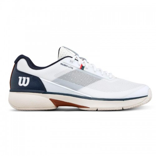 Zapatillas de Padel Wilson Rush Lite 5 Clay Blanco Azul Marino