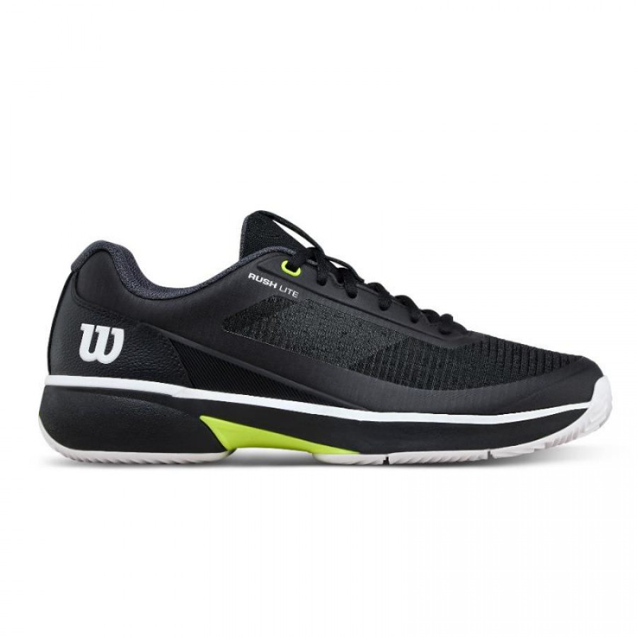 Wilson Rush Lite 5 Clay Black White Sneakers