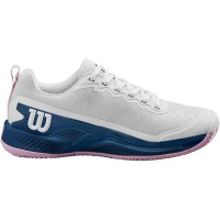 Tênis Wilson Rush Pro 4.5 Clay Branco Azul Feminino  Oferta + Barato