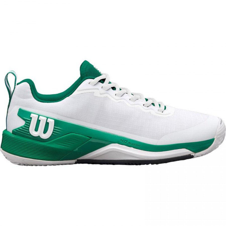 Tênis Wilson Rush Pro 4.5 Clay Branco Verde Preto  Oferta + Barato