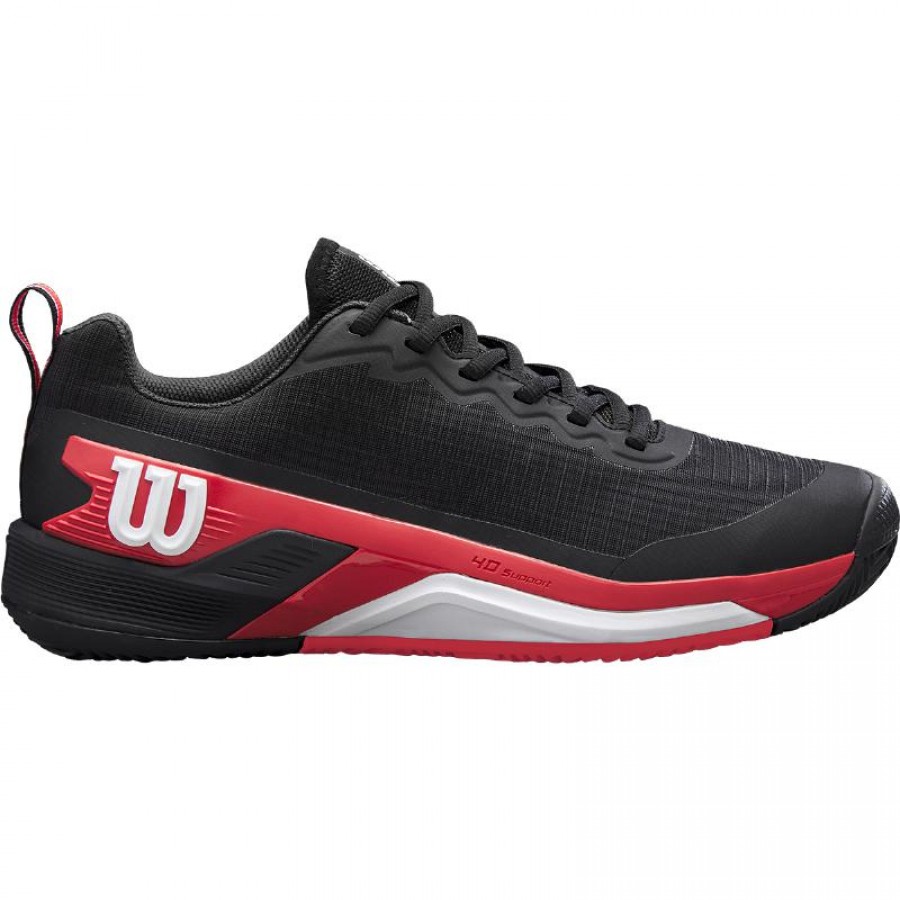 Zapatillas Wilson Rush Pro 4.5 Clay Negro Rojo Blanco  Oferta + Barato