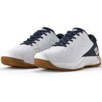 Tênis Wilson Rush Pro Ace Clay Branco Azul Marinho  Oferta + Barato