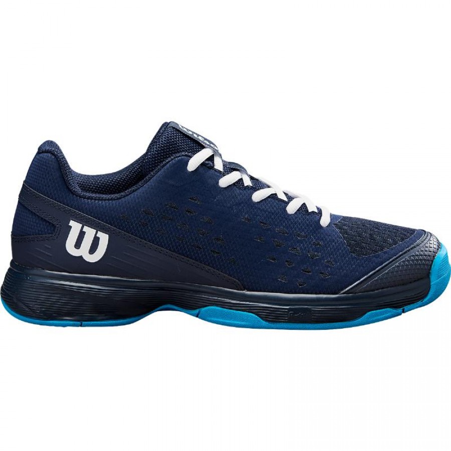 Tênis Wilson Rush Pro L Azul Marinho Branco Júnior  Oferta + Barato
